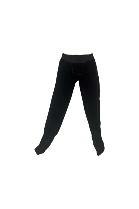 Black Velour Cinched Jogger Pants —REJUICED sold by Juicy Couture