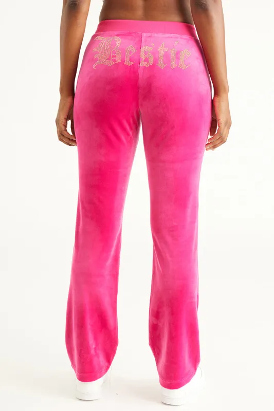 Bestie Big Bling Velour Track Pants sold by Juicy Couture