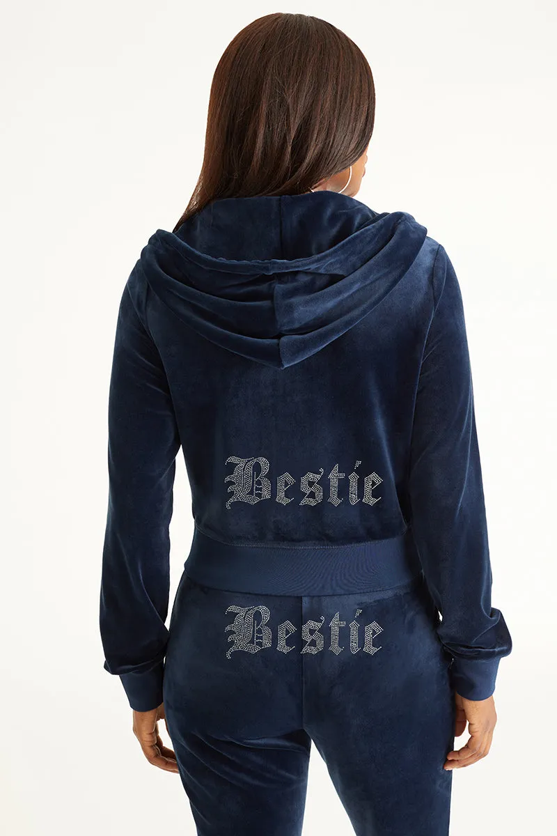 Bestie Big Bling Velour Hoodie sold by Juicy Couture product image thumbnail 3