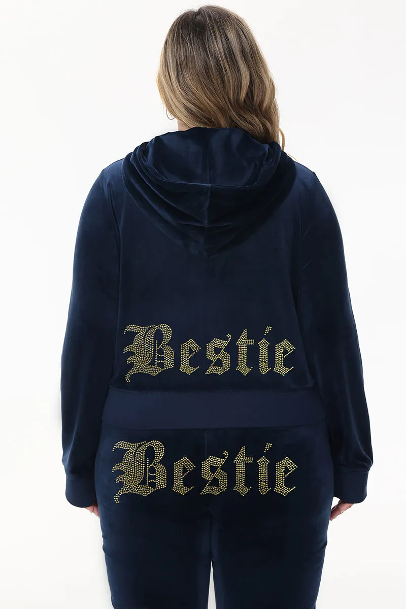Bestie Big Bling Velour Hoodie sold by Juicy Couture product image thumbnail 5