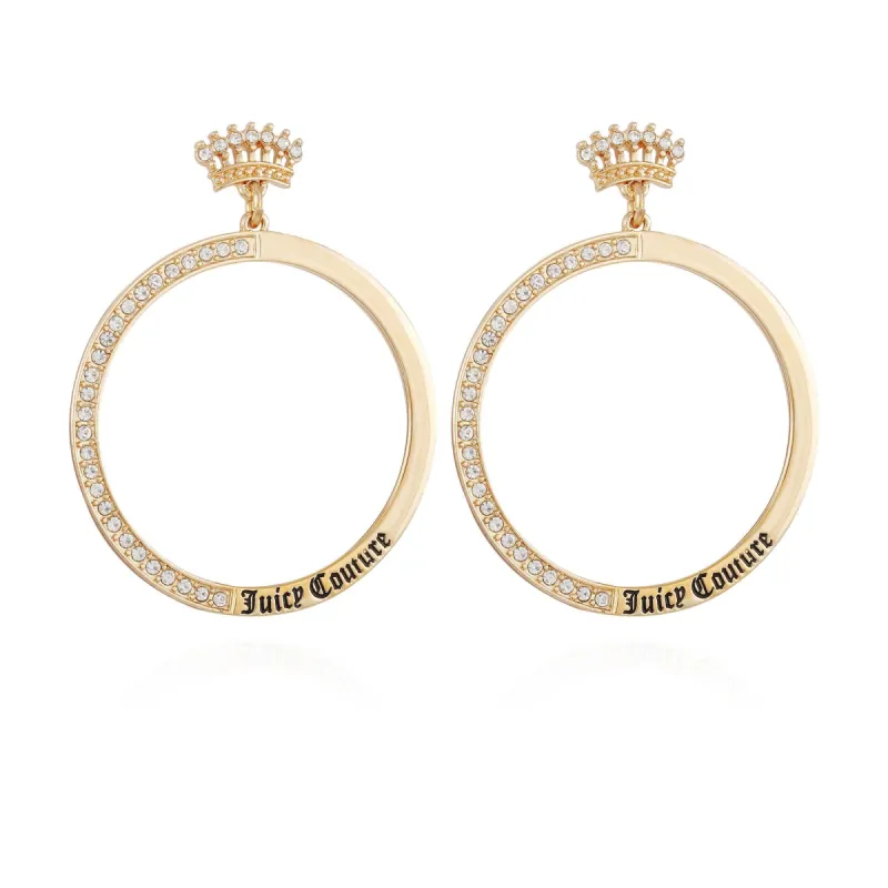 Sleek Hoop Crown Earrings sold by Juicy Couture