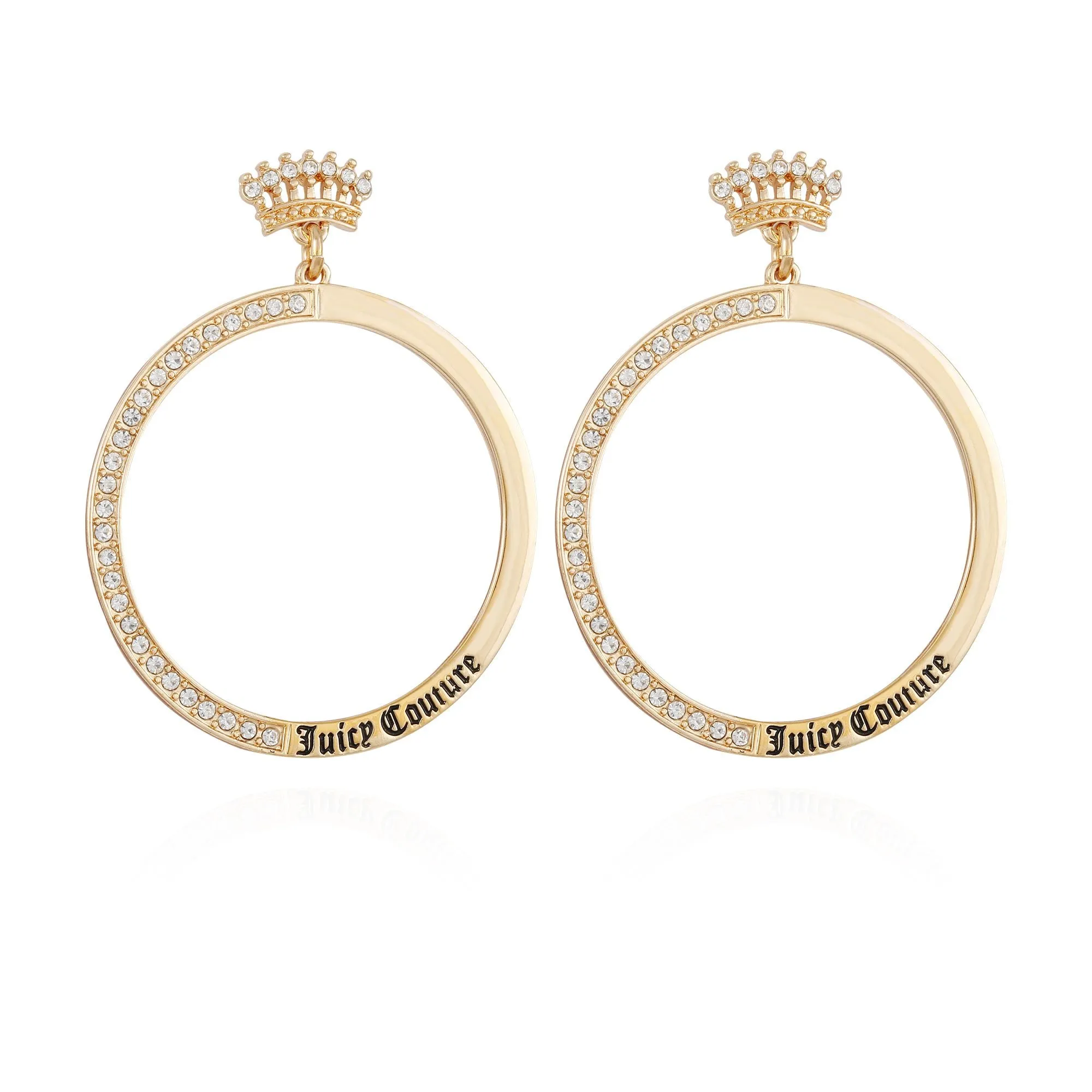 Sleek Hoop Crown Earrings sold by Juicy Couture