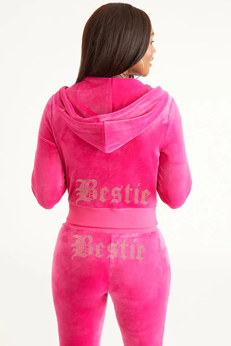 Bestie Big Bling Velour Hoodie sold by Juicy Couture product image thumbnail 2