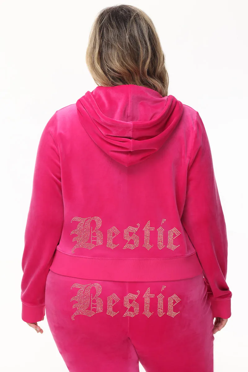 Bestie Big Bling Velour Hoodie sold by Juicy Couture product image thumbnail 5