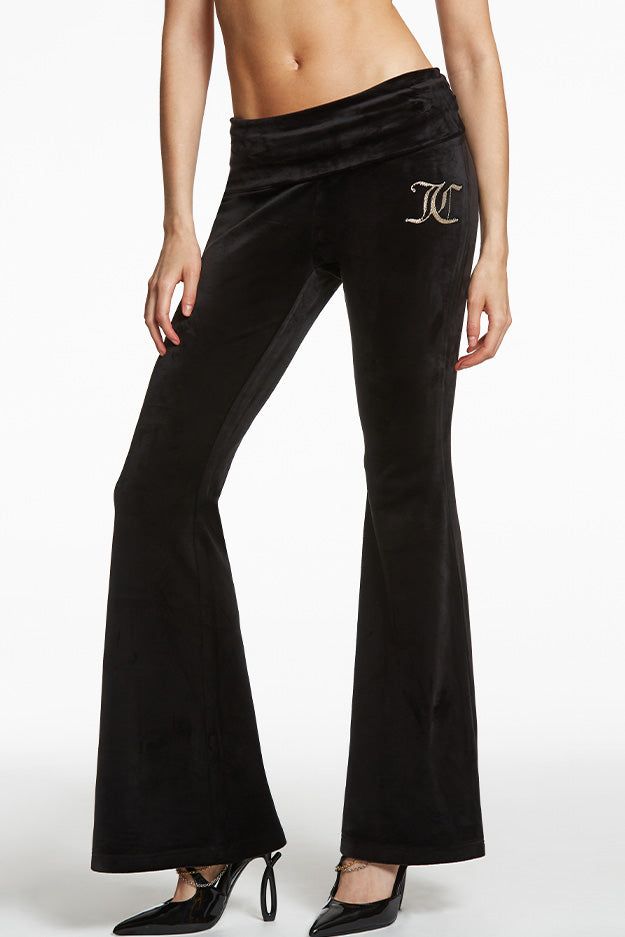 Monogram Velour Flare Pants—REJUICED sold by Juicy Couture