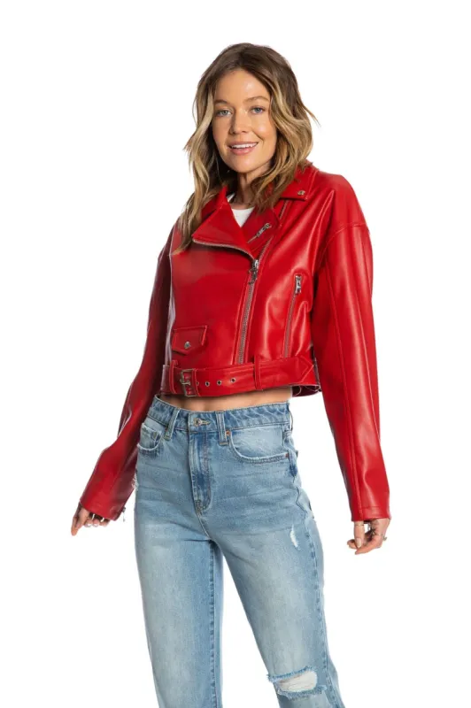 Faux Leather Motto Jacket sold by Juicy Couture