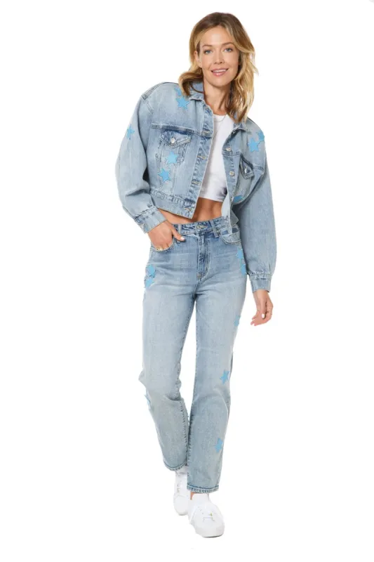 Signature Star Detail Denim Jacket sold by Juicy Couture