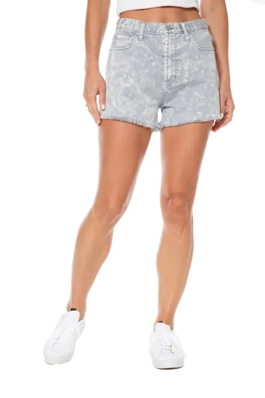 Pacific High Rise Acid Wash Shorts sold by Juicy Couture
