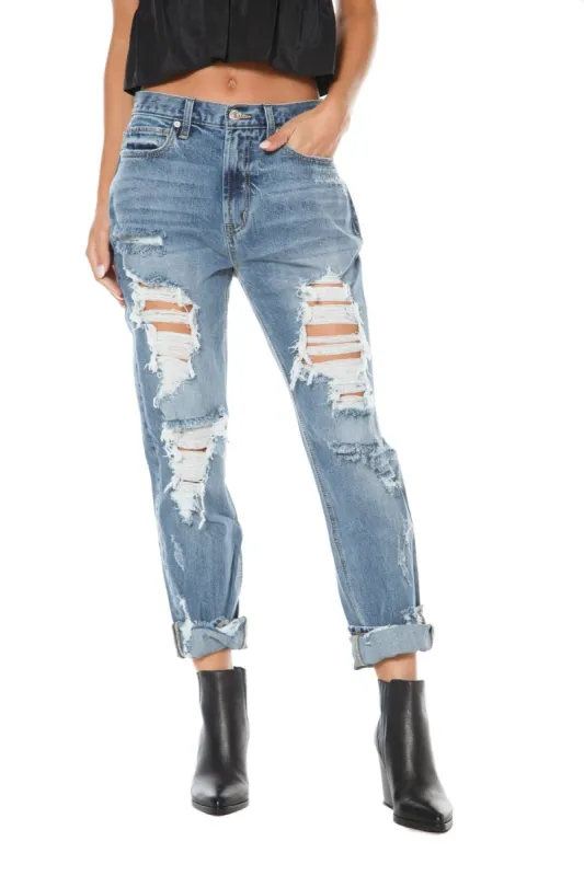 Destroyed Boyfriend Jeans sold by Juicy Couture