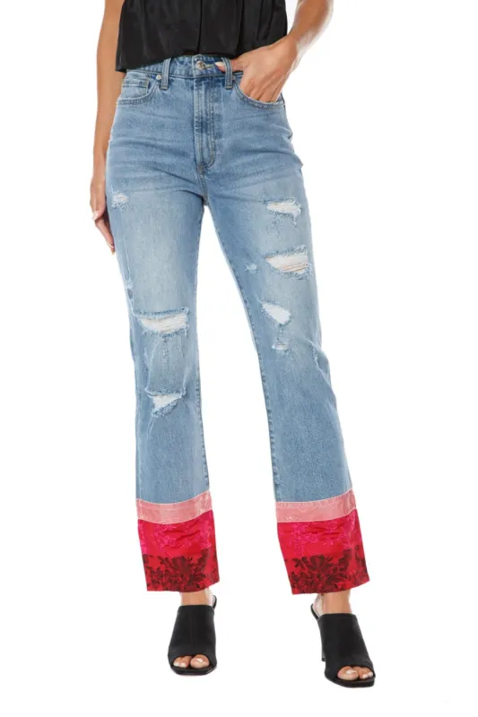 Venice Hem Detail Straight Leg Jeans sold by Juicy Couture