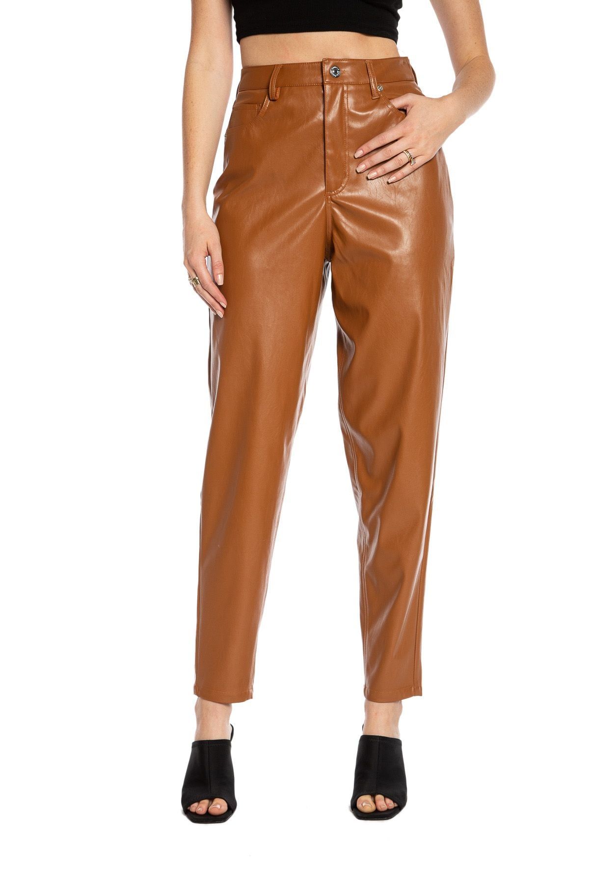Faux Leather Rodeo Barrel Leg Pants sold by Juicy Couture