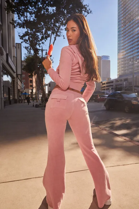 Heritage Cotton Velour Track Pants sold by Juicy Couture