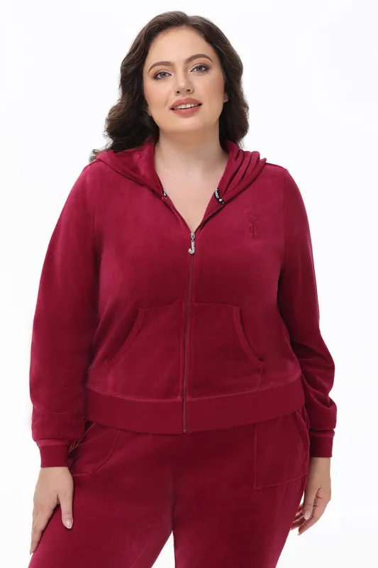 Plus-Size Heritage Cotton Velour Hoodie sold by Juicy Couture