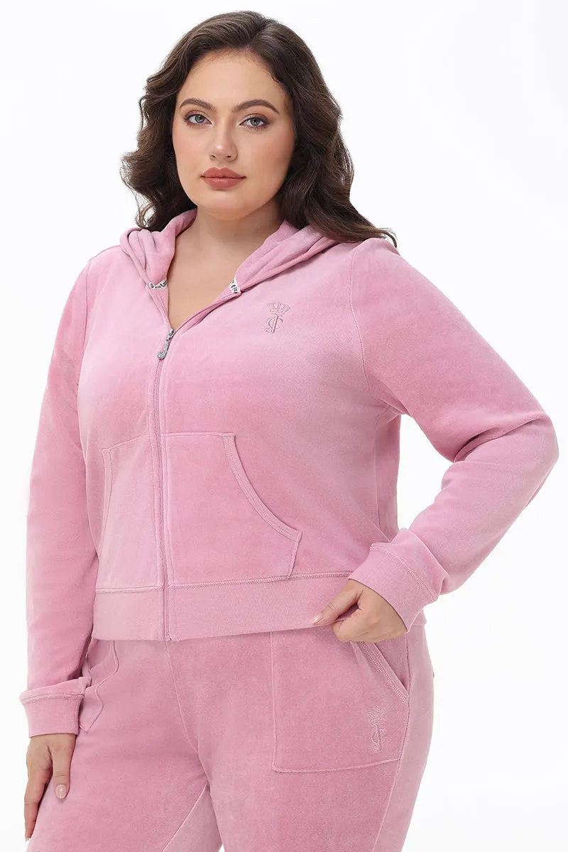 Plus-Size Heritage Cotton Velour Hoodie sold by Juicy Couture product image thumbnail 2