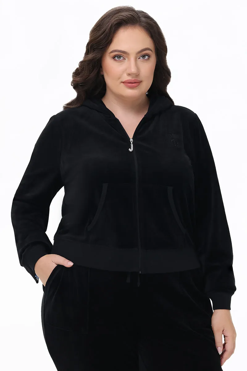 Plus-Size Heritage Cotton Velour Hoodie sold by Juicy Couture product image thumbnail 2
