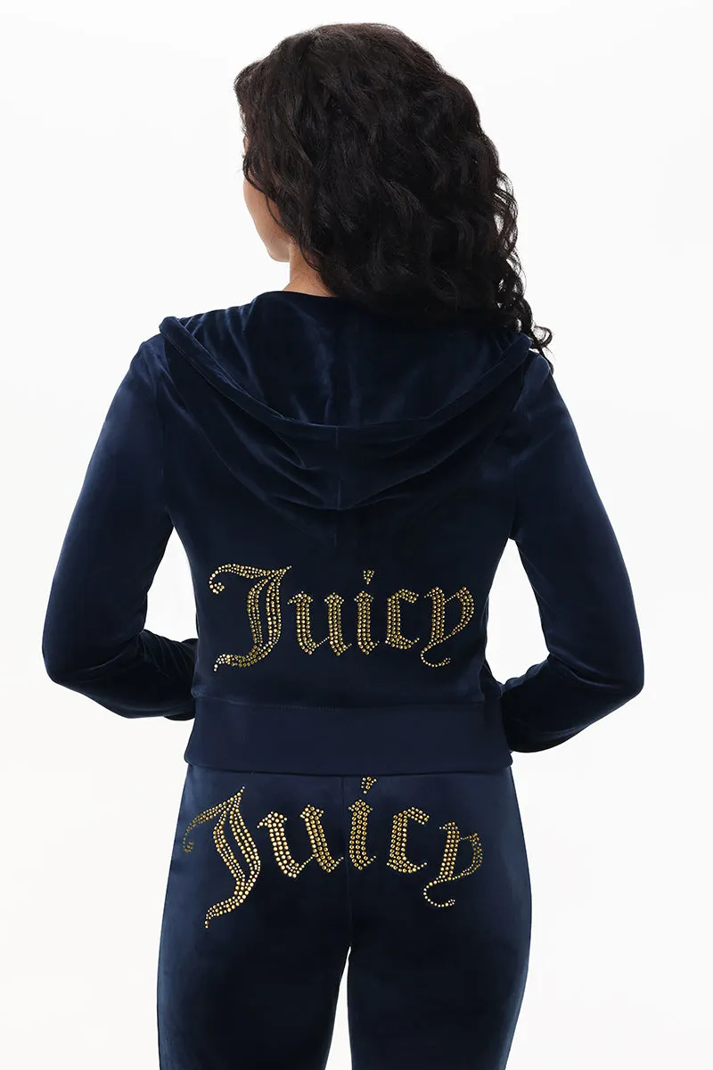 Technicolor Customizable Big Bling Velour Hoodie sold by Juicy Couture product image thumbnail 3