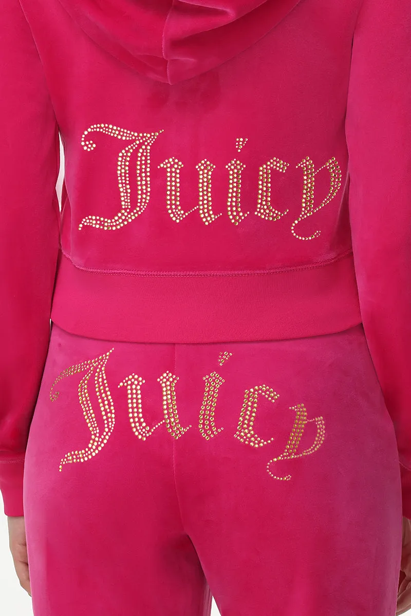 Technicolor Customizable Big Bling Velour Hoodie sold by Juicy Couture product image thumbnail 2
