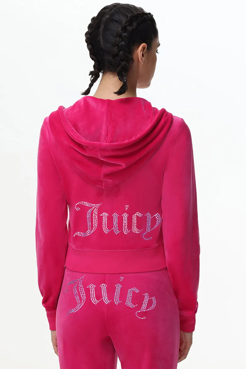Technicolor Customizable Big Bling Velour Hoodie sold by Juicy Couture product image thumbnail 5