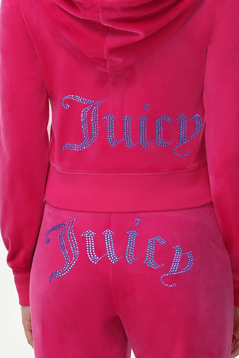 Technicolor Customizable Big Bling Velour Hoodie sold by Juicy Couture product image thumbnail 4