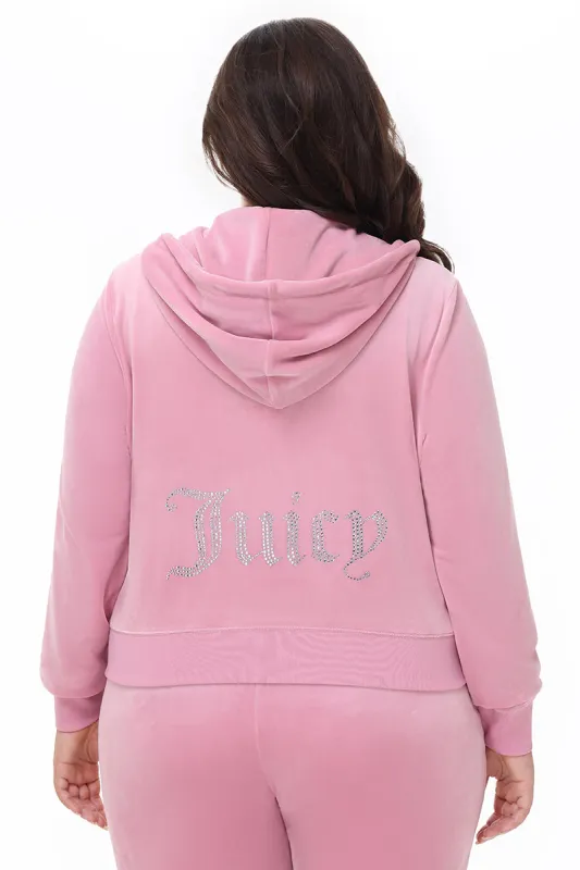 Plus-Size OG Big Bling Velour Hoodie sold by Juicy Couture