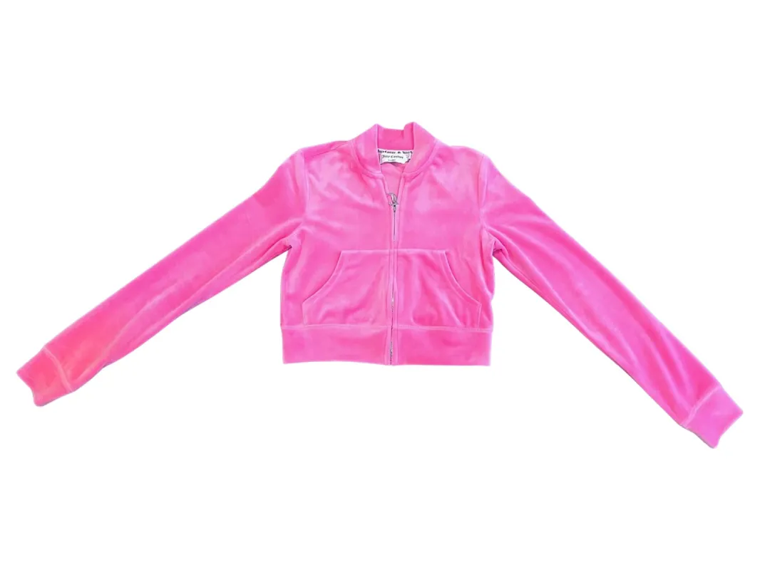 Monogram Cropped Velour Bomber Jacket—REJUICED sold by Juicy Couture