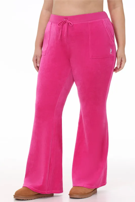 Plus-Size Hollywood Scottie Snap Pocket Velour Track Pants sold by Juicy Couture
