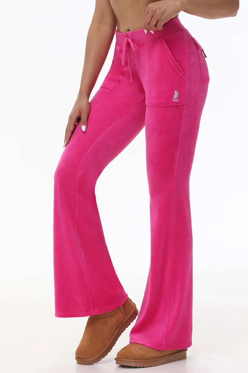 Hollywood Scottie Snap Pocket Cotton Velour Track Pants sold by Juicy Couture