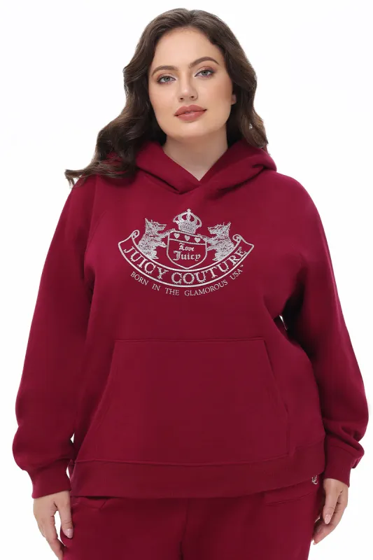 Plus-Size Oversized Fleece Scottie Dog Hoodie made by Juicy Couture