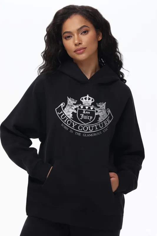 Oversized Fleece Scottie Dog Hoodie made by Juicy Couture