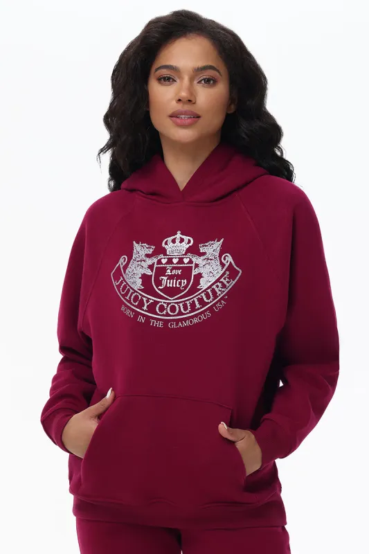 Oversized Fleece Scottie Dog Hoodie made by Juicy Couture
