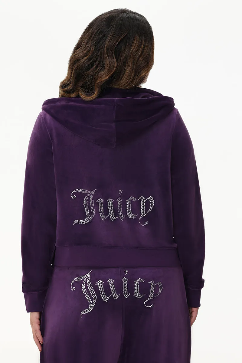 Plus-Size OG Big Bling Velour Hoodie sold by Juicy Couture