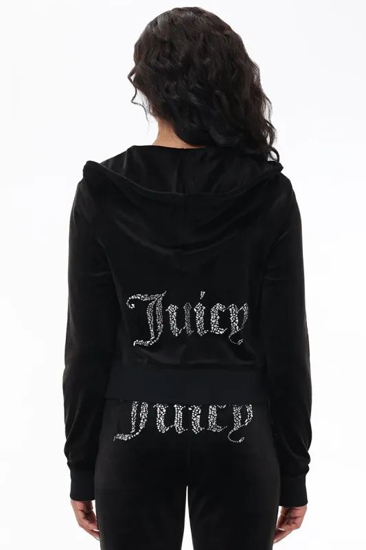 Mixed Crystals Velour Hoodie sold by Juicy Couture