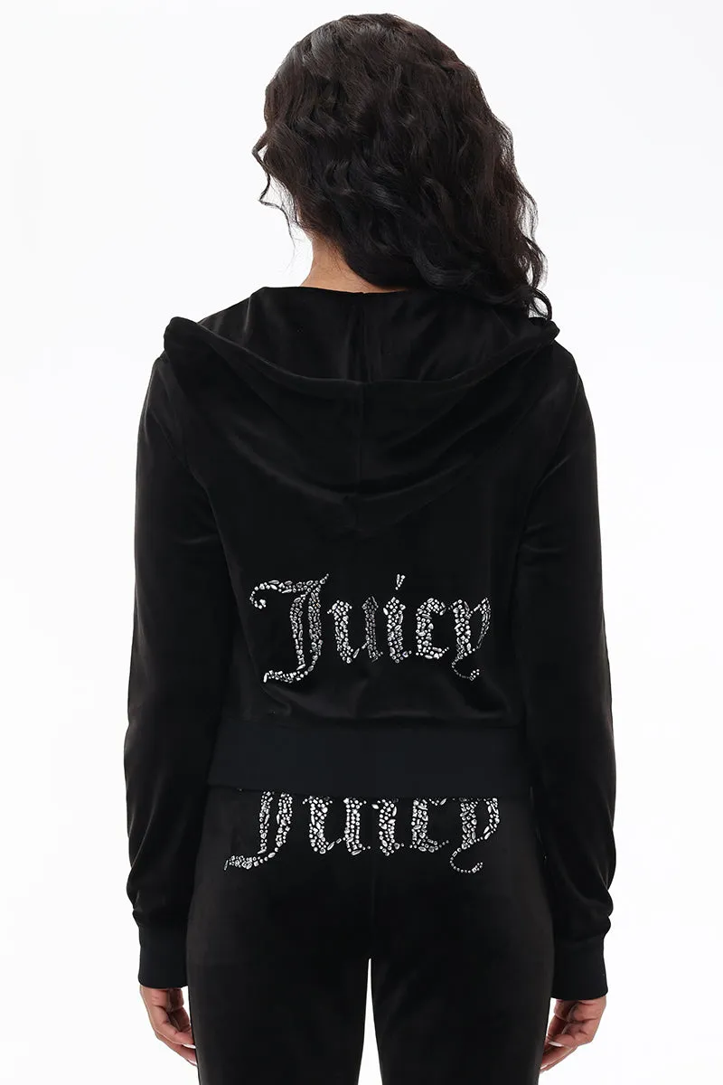 Mixed Crystals Velour Hoodie sold by Juicy Couture
