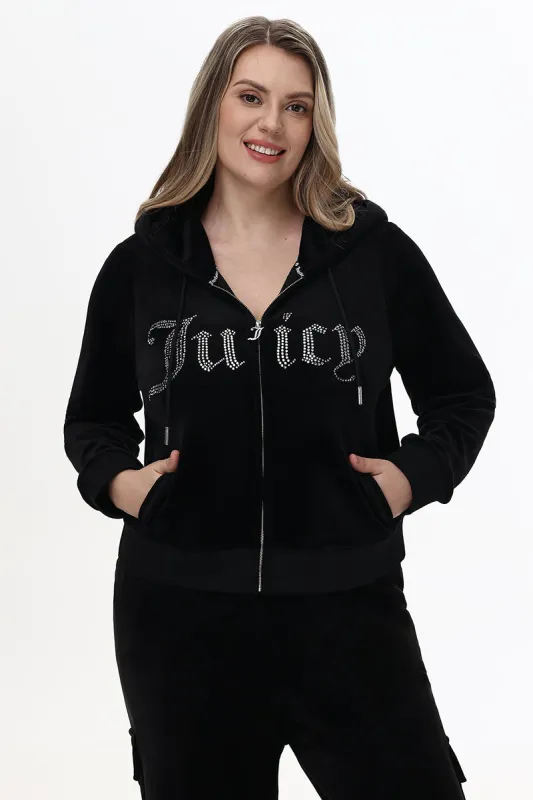 Plus-Size Front Bling Hoodie sold by Juicy Couture