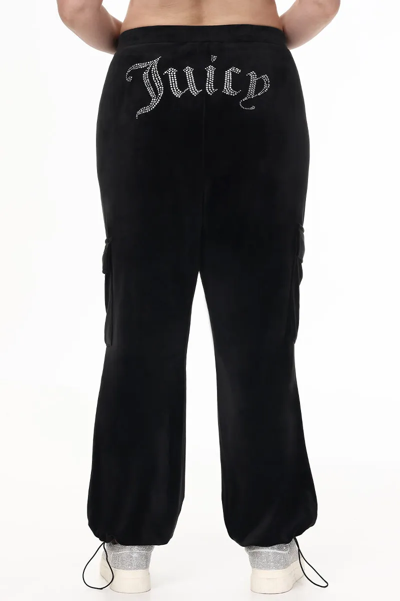 Plus-Size Bling Velour Cargo Pant sold by Juicy Couture