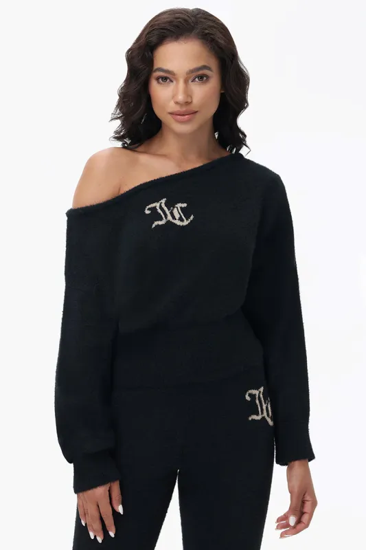 Off The Shoulder Eyelash Pullover sold by Juicy Couture