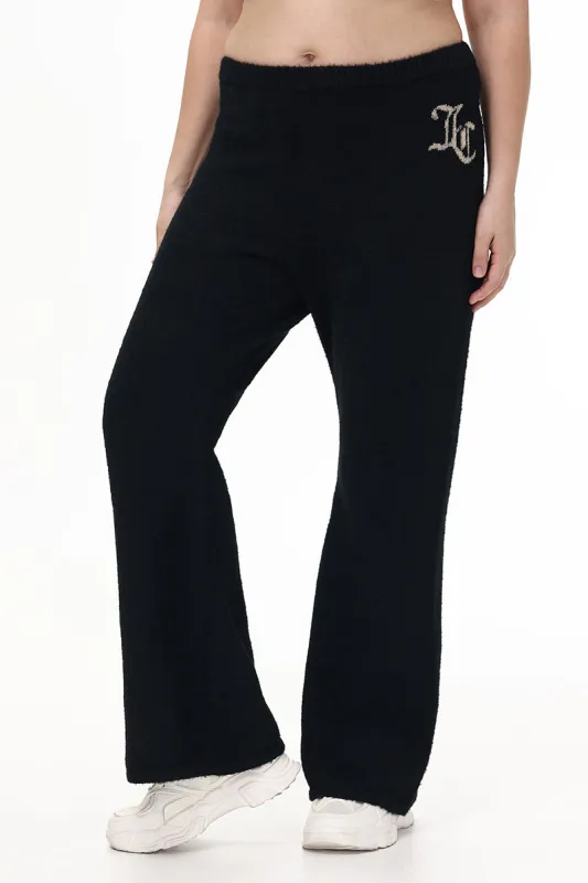 Plus-Size Metallic Eyelash Flared Pant sold by Juicy Couture