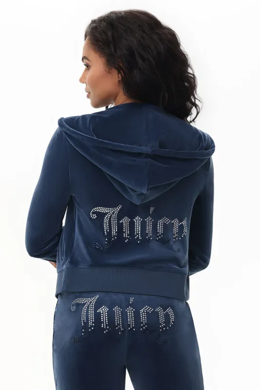 Ombre Big Bling Velour Hoodie sold by Juicy Couture