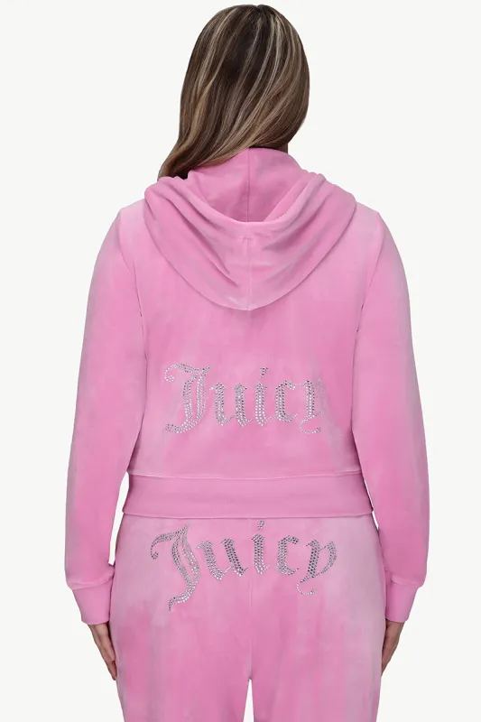 Plus-Size OG Big Bling Velour Hoodie sold by Juicy Couture