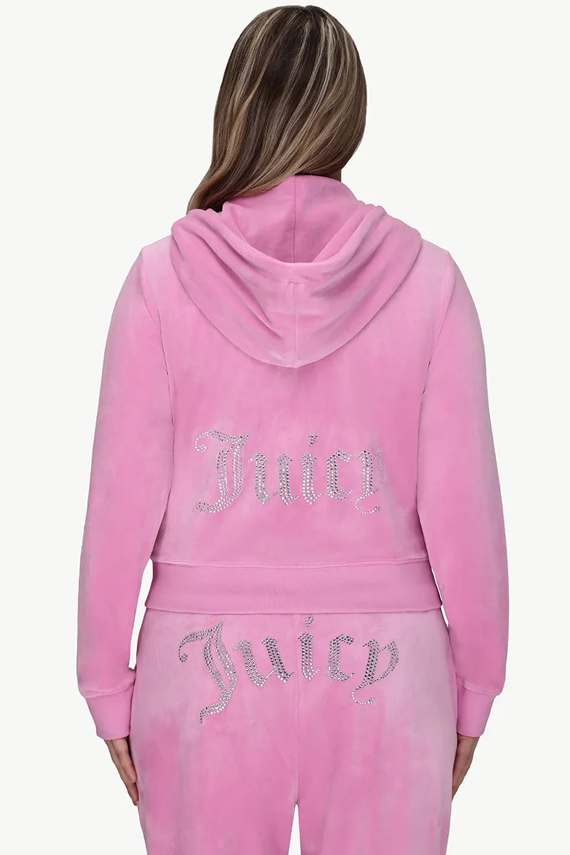 Plus-Size OG Big Bling Velour Hoodie sold by Juicy Couture