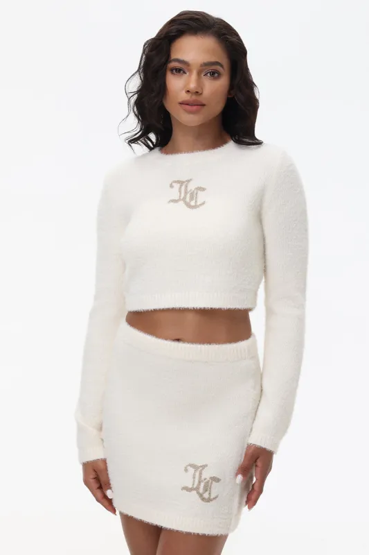 Metallic Eyelash Cropped Pullover sold by Juicy Couture