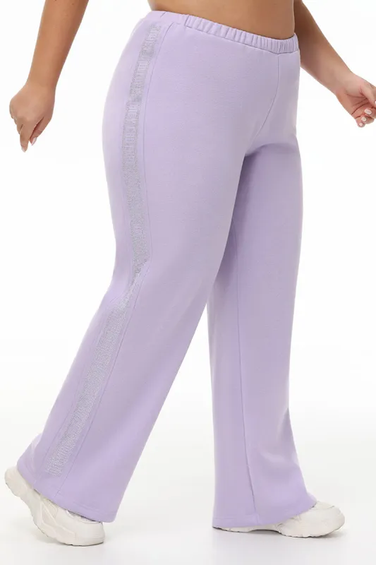 Plus-Size Wide Leg Fleece Pant With Side Bling sold by Juicy Couture