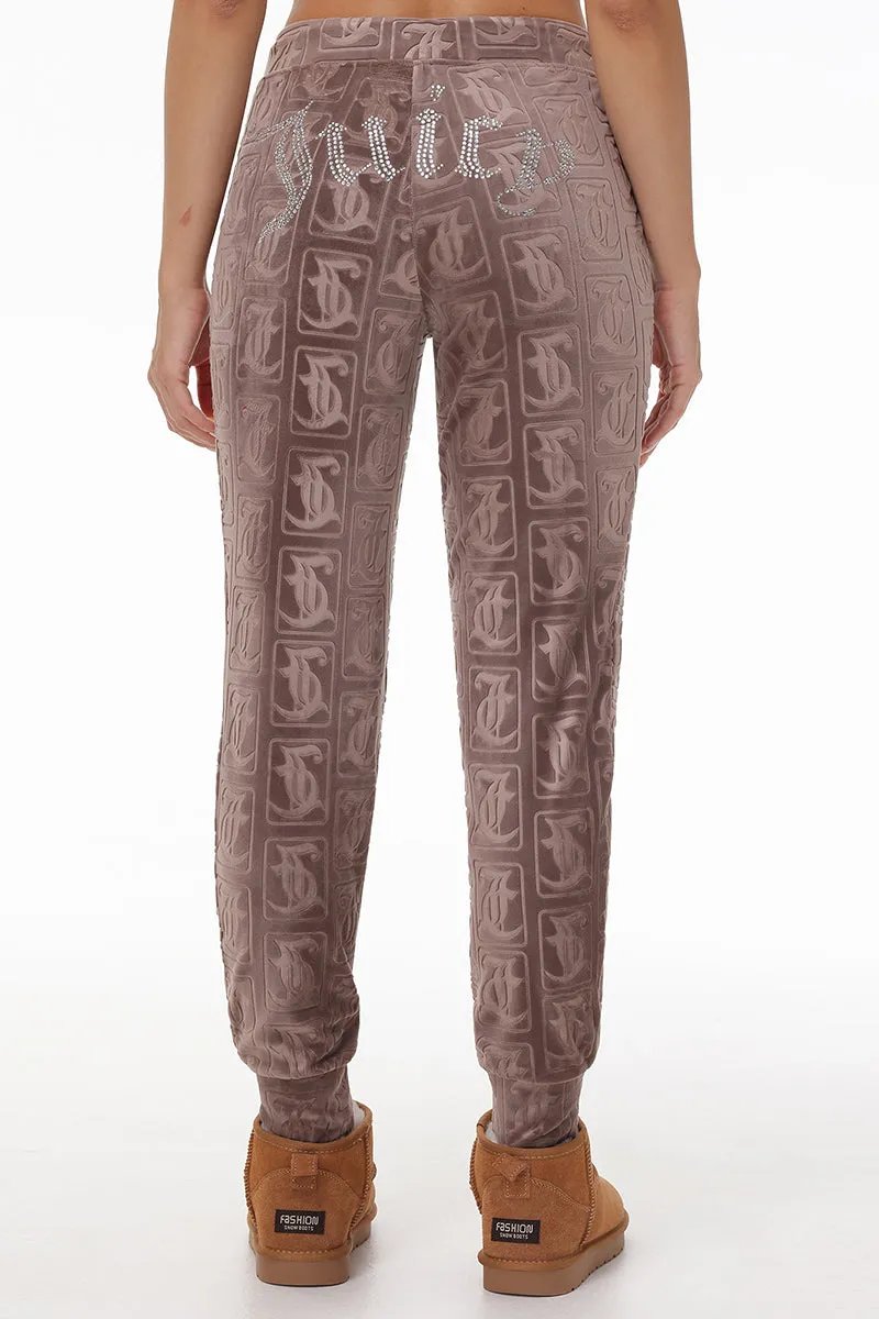 Big Bling Embossed Velour Jogger sold by Juicy Couture product image thumbnail 2