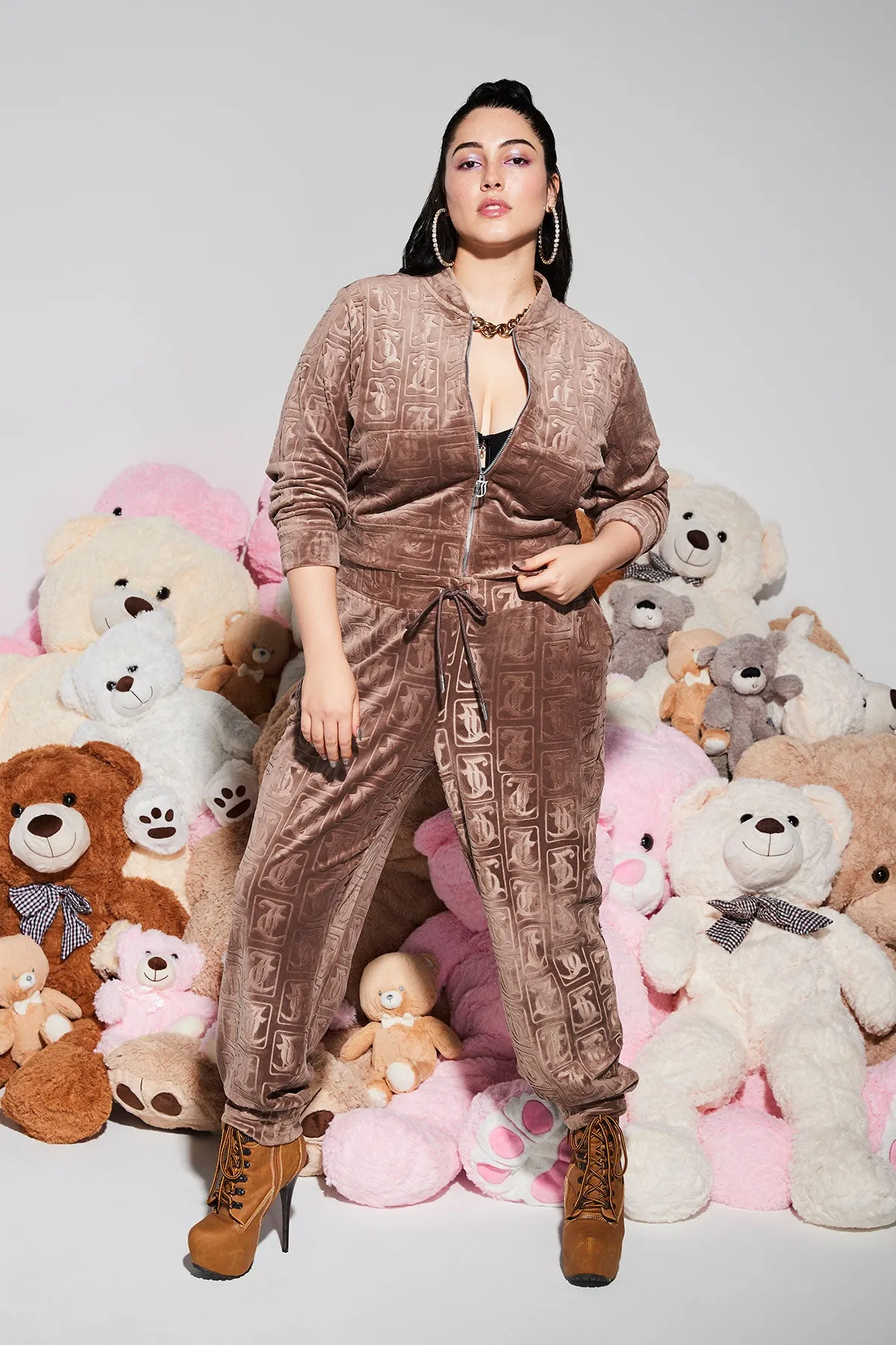 Big Bling Embossed Velour Jogger sold by Juicy Couture