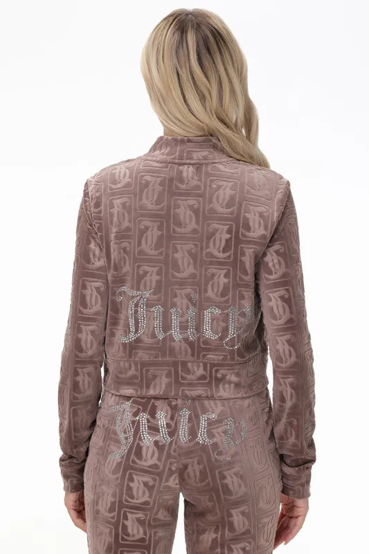 Big Bling Embossed Velour Bomber Jacket sold by Juicy Couture