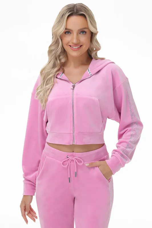 Velour Cropped Jacket With Side Bling sold by Juicy Couture