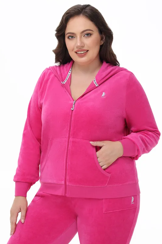 Plus-Size Scottie Cotton Velour Hoodie sold by Juicy Couture