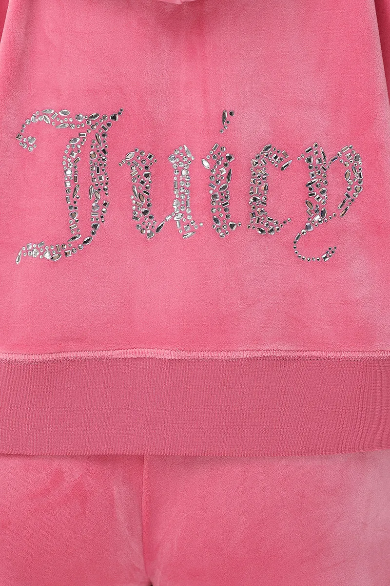 Plus-Size Mixed Crystals Velour Hoodie sold by Juicy Couture product image thumbnail 4