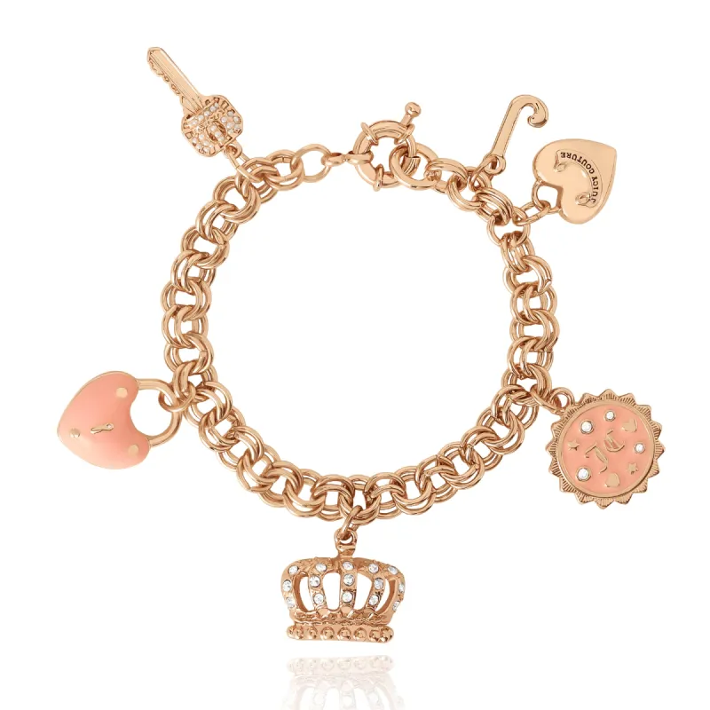 Pink Charm Bracelet with Pave Accents sold by Juicy Couture