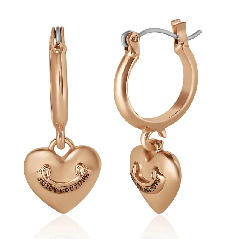 Heart Charm Hoop Earrings sold by Juicy Couture